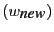 $\displaystyle (w_{\mbox{\it new}})$