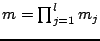 $m = \prod_{j=1}^l m_j$