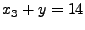 $ x_3 + y = 14$