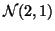 $ \mathcal{N}(2,1)$