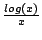 $\frac{log(x)}{x}$