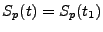 $S_p(t) =
S_p(t_1)$