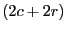 $ (2c+2r)$