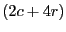 $ (2c+4r)$