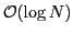 \bgroup\color{black}$\mathcal{O}(\log N)$\egroup