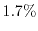 $ 1.7\%$