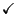 $ \checkmark$