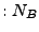 $\displaystyle : N_B$
