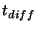 $t_{diff}$