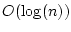 $ O(\log(n))$
