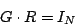 \begin{displaymath}
G\cdot R = I_N
\end{displaymath}