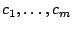 $ c_1,\ldots,c_m$