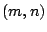 $ (m,n)$
