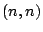 $ (n,n)$