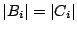 $ \vert B_i\vert = \vert C_i\vert$