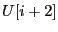 $U[i+2]$
