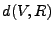 $ d(V,R)$
