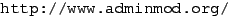 {\url{http://www.adminmod.org/}}