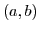 $(a,b)$