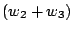 $(w_2+w_3)$