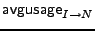 $ {\sf avgusage }_{I\rightarrow{}N}$