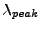 $ \lambda_{peak}$