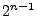 $2^{n-1}$