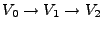 $V_0
\rightarrow V_1 \rightarrow V_2$