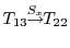 \ensuremath{T_{13}\!\! \stackrel{S_x}{\rightarrow} \!\!T_{22}}