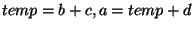 $temp=b+c, a=temp+d$