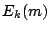 ${E_k(m)}$