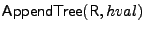 $ \appendtree(\rootparam,hval)$