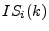 $ IS_i(k)$