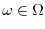 $ \omega \in \Omega$