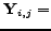 $ \ensuremath{\bm{\mathbf{Y}}}_{i,j} =$