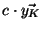 $ c\cdot\vec{y_K}$