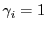 $\gamma_i = 1$