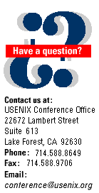 Questions? Contact the USENIX Conference Office