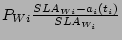 $P_{Wi} \frac{SLA_{Wi}
- a_{i}(t_{i})}{SLA_{W_{i}}}$