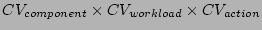 $CV_{component} \times
CV_{workload} \times CV_{action}$