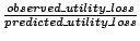 $ \frac{observed\_utility\_loss}{predicted\_utility\_loss}$