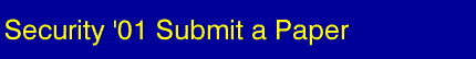 Security 2001 Paper Submission