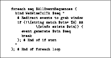 \begin{figure}
 \begin{center}
 \indent
\begin{tabular}
{\vert p{3.00in}\vert} \...
 ...of foreach loop\end{verbatim} 
}
\\ \hline\end{tabular} \end{center}\end{figure}