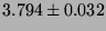 $3.794 \pm 0.032$