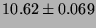 $10.62 \pm 0.069$