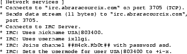 \begin{figure}\centering
\begin{scriptsize}
\begin{verbatim}[ Network services...
...e for user USA\vert 803400 to +i-x.\end{verbatim}
\end{scriptsize}
\end{figure}