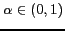 $\alpha\in(0,1)$