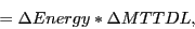 \begin{displaymath}
={\Delta Energy} * {\Delta MTTDL},
\end{displaymath}