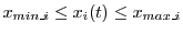 $ x_{min\_i}\leq x_i(t) \leq x_{max\_i}$