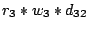 $r_3 * w_3 * d_{32}$